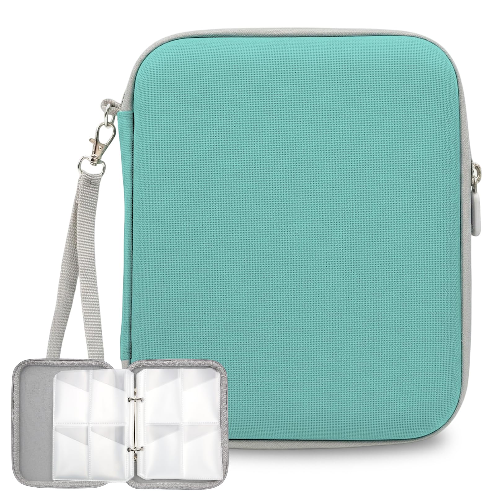 80 Pocket Green Card Holder, Card Storage Organizer Gift for Cards Collector, Cards Binder Folder with Zipper for Travel Birthday Valentines Day Gifts