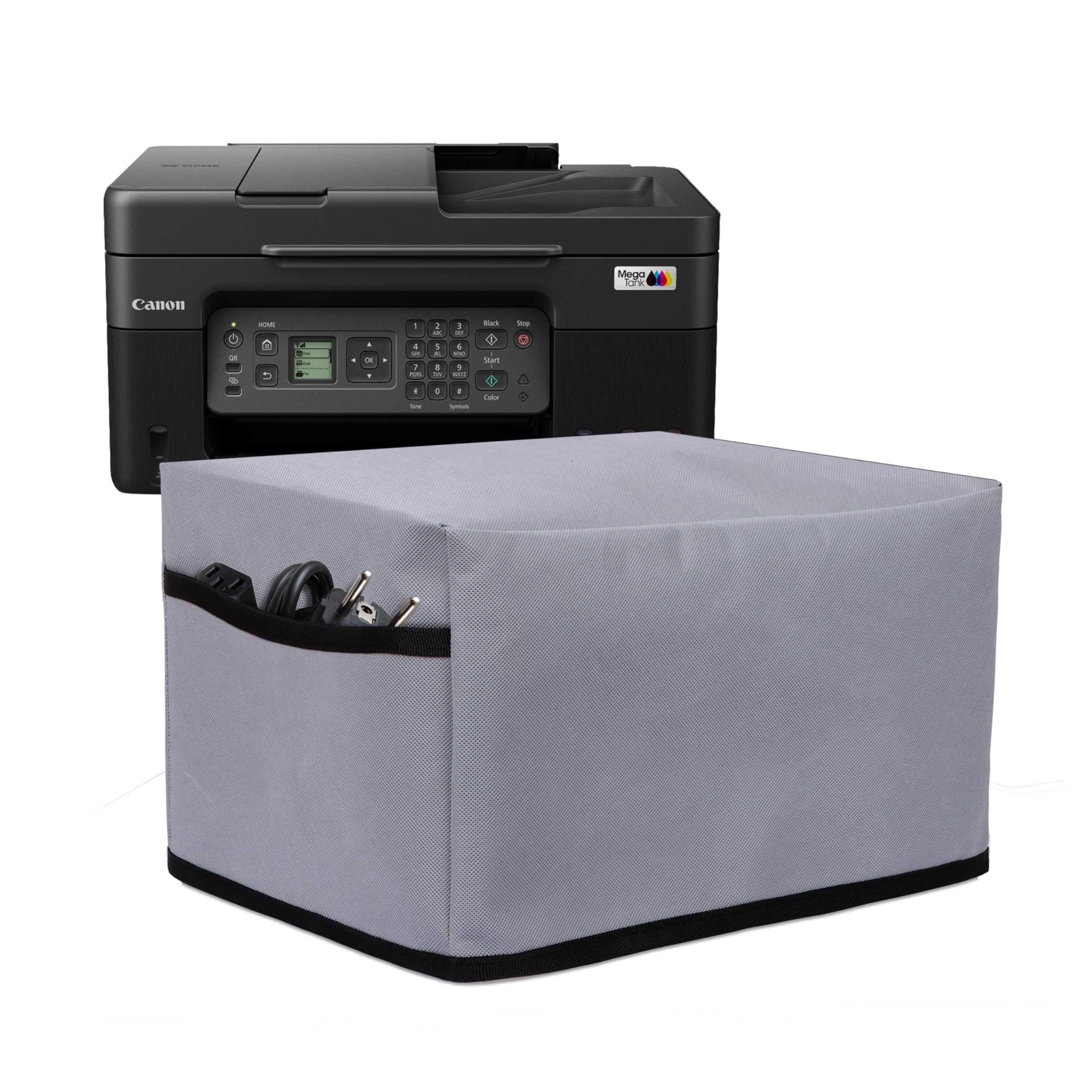 Crasome Dust & Water Proof Printer Cover for Canon Pixma G4770 (Grey)-image-8