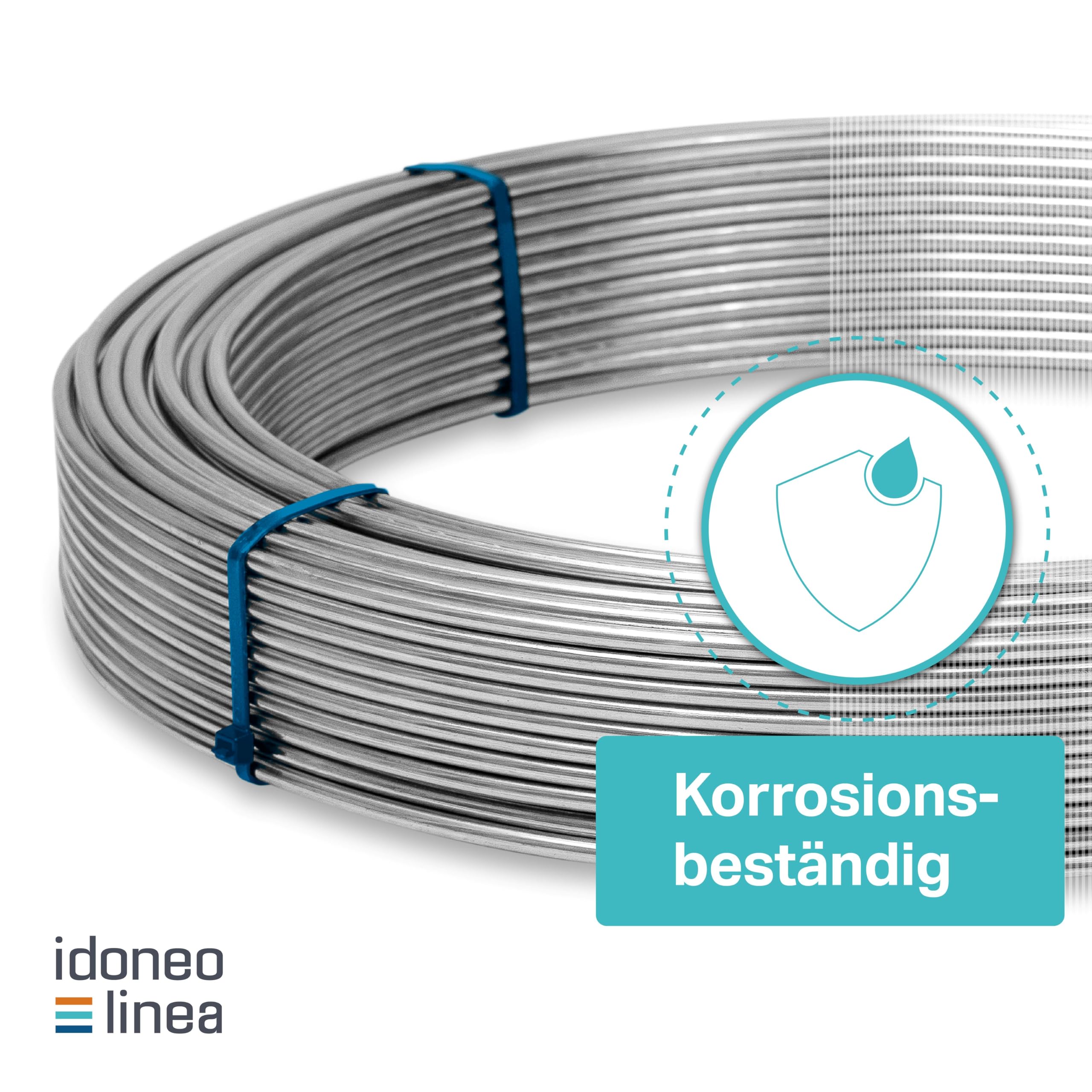 Aluminium Runddraht 8 mm / 10 mm – Flexibler Erdungsdraht für Blitzschutz & PV-Anlagen, Alu Blitzableiter Draht, Korrosionsbeständig, Längen: 1–148 m