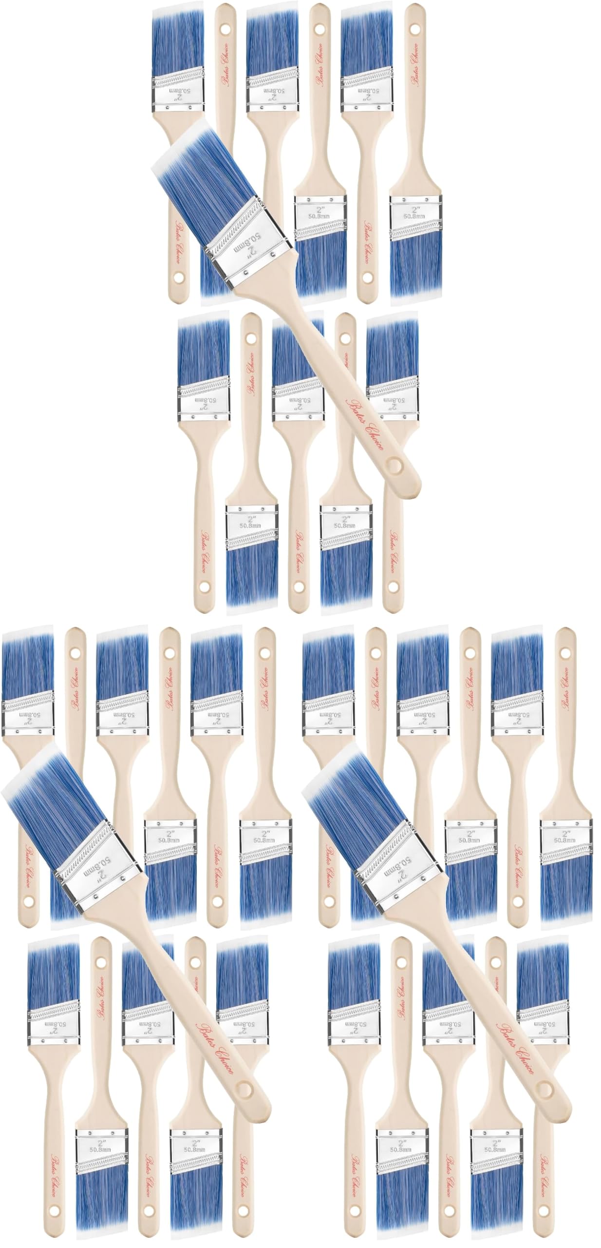 Bates Paint Brushes - 6 Pack for Walls & Projects -25 Bates Paint Brushes - 6 Pack for Walls & Projects -25