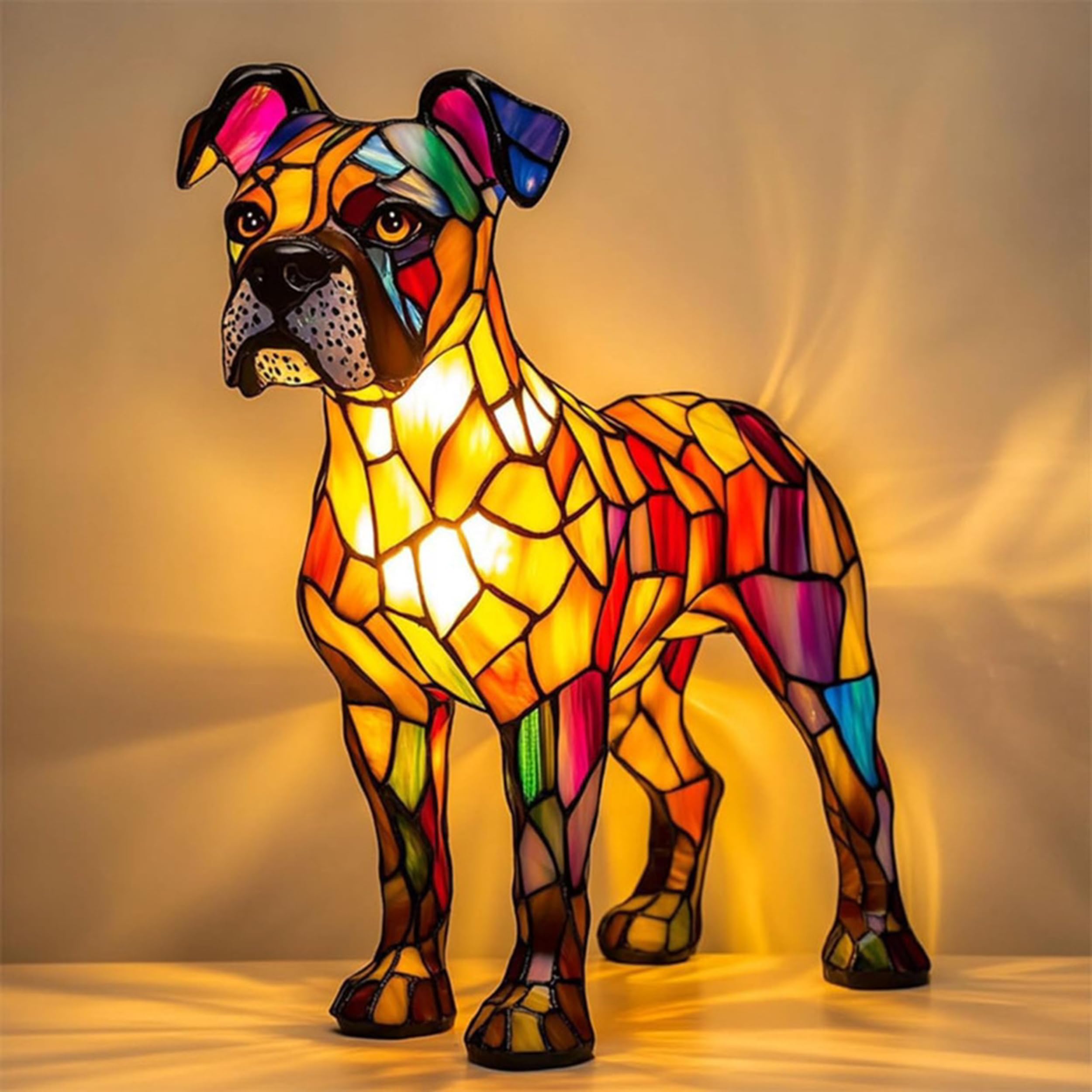JSvsza Corgi Lamp, French Bulldog Lamp, Dachshund Lamps, Pug Lamps, Dog Series Art Night Light, Cute Pet Dogs Themed LED Table Lamps, Animal Light Home Decor, Fun Gift for Dog Lovers, Boxer
