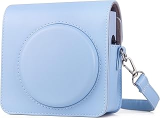 HIYQIN Square SQ1 Protective Case Compatible with Fujifilm Instax Square SQ1 Instant Camera - Instax Square SQ1 Case with Shoulder Strap - Blue
