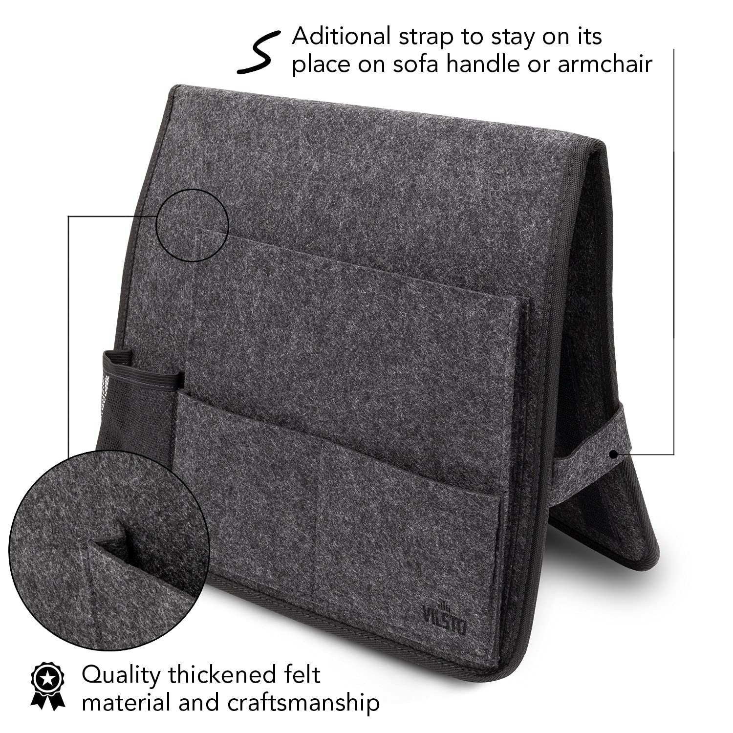 Sac De Rangement De Chevet Organisateur En Feutre Multi-poches Sac