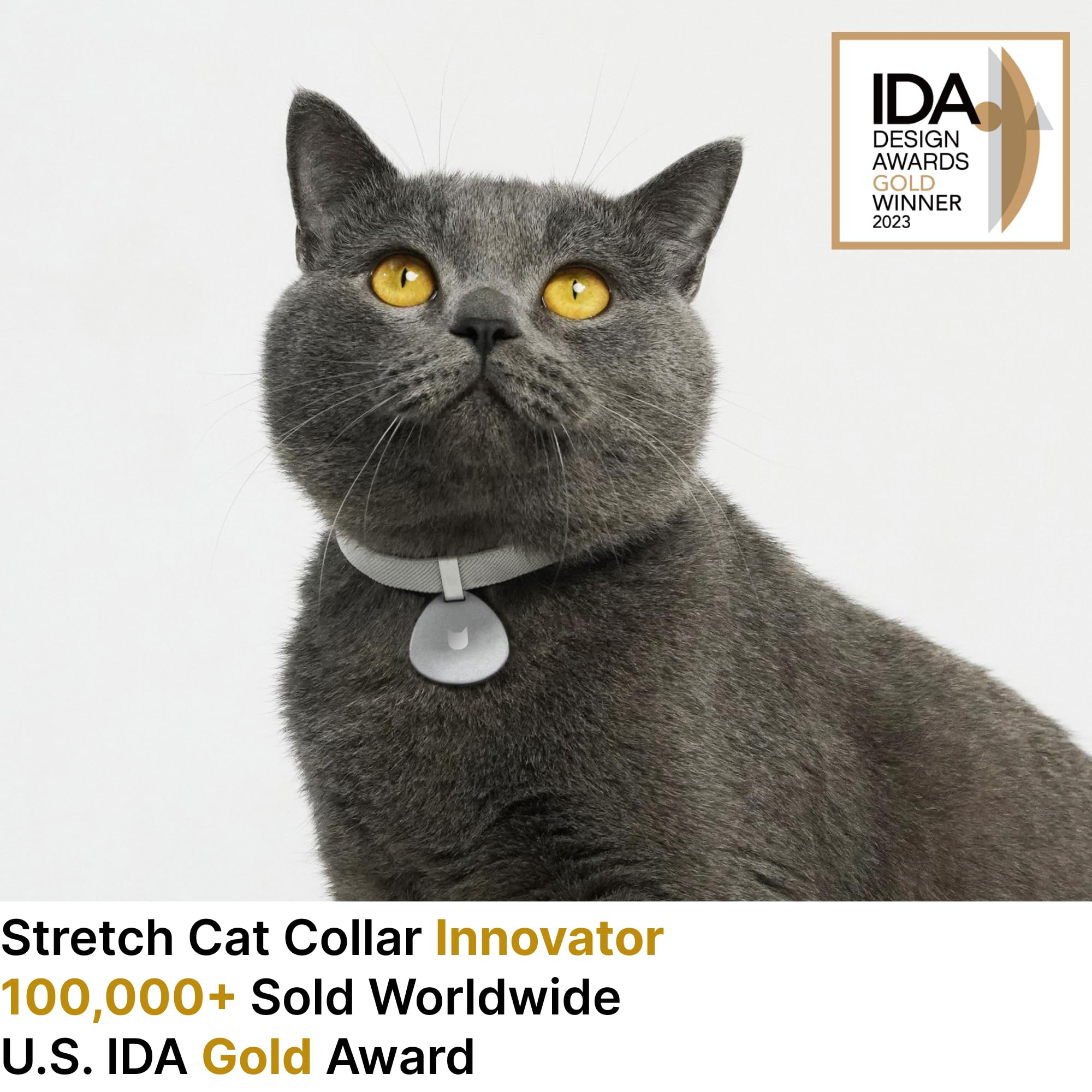 BuddyArmor Safety Cat Collar and ID Tag Set - Elastic Quick Release, Non Breakaway Cat Collar Personalized Anodized Aluminum Engraved Pet Name Tag, Lightweight for Kitten Small Large Cats