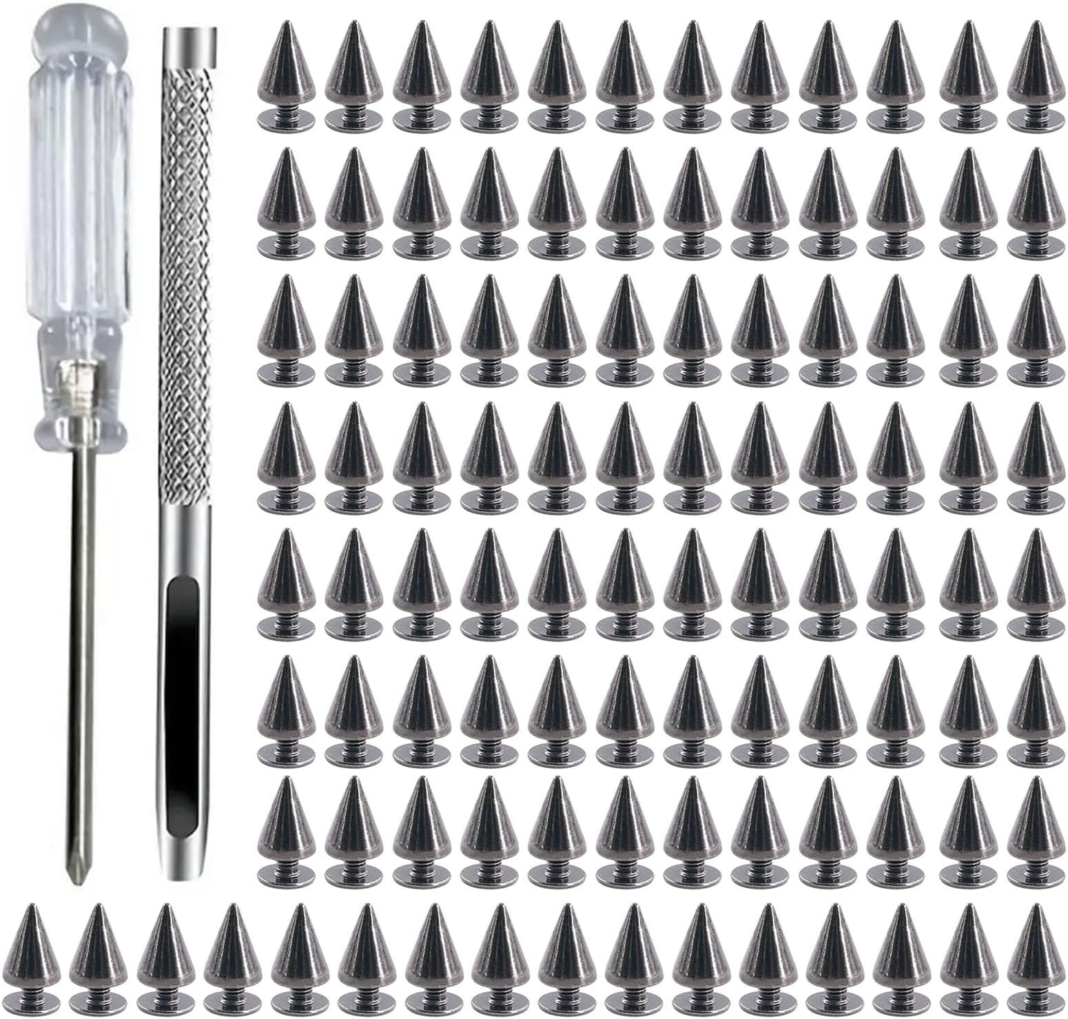 100 Pieces Elegant Cone Spikes For Customizing Denims Jackets Shoes And Fashion Accessories Daily Casual Use Clothing Accessories
