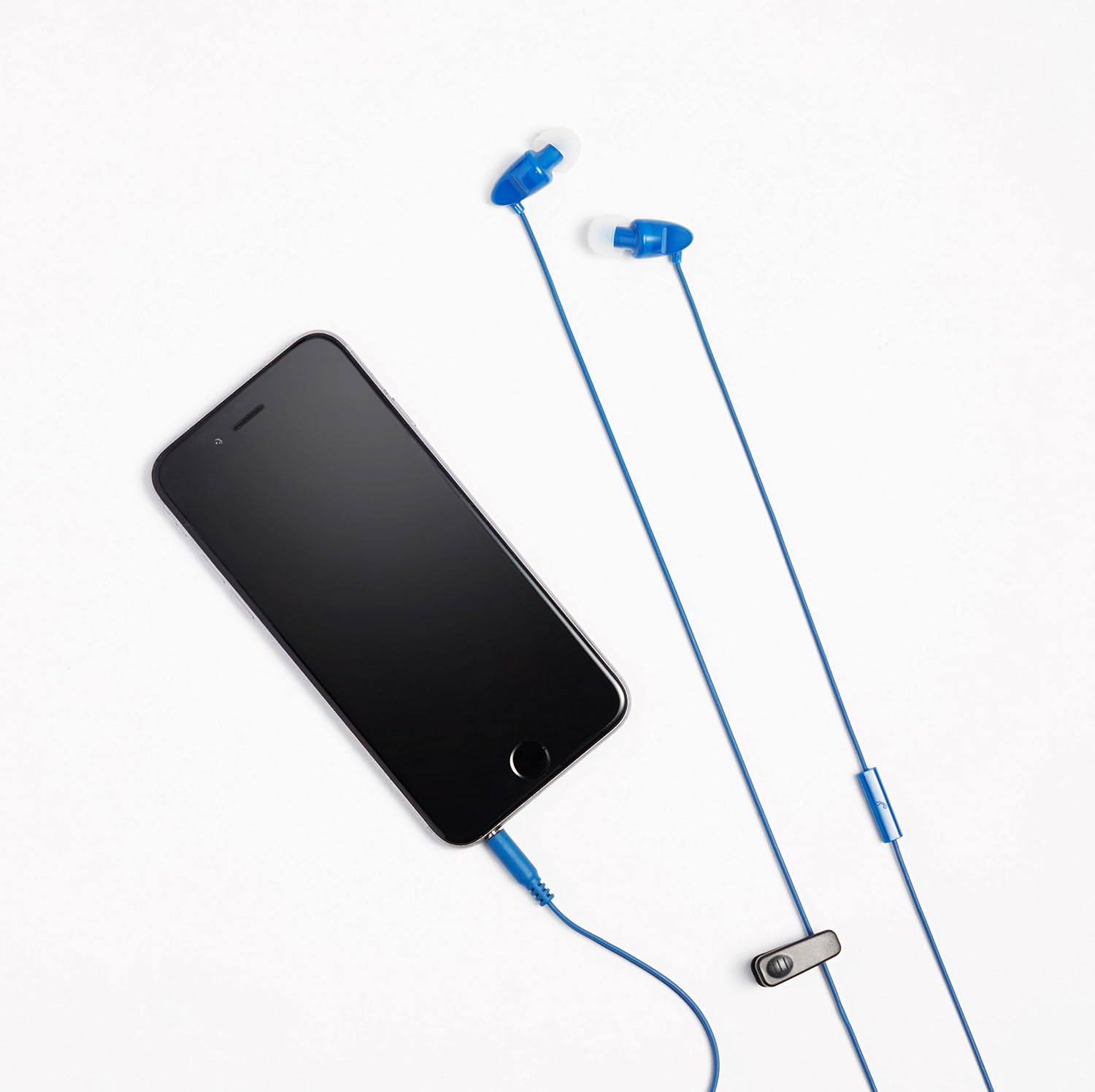 Amazon Basics In-Ear Headphones with Universal Mic - Blue