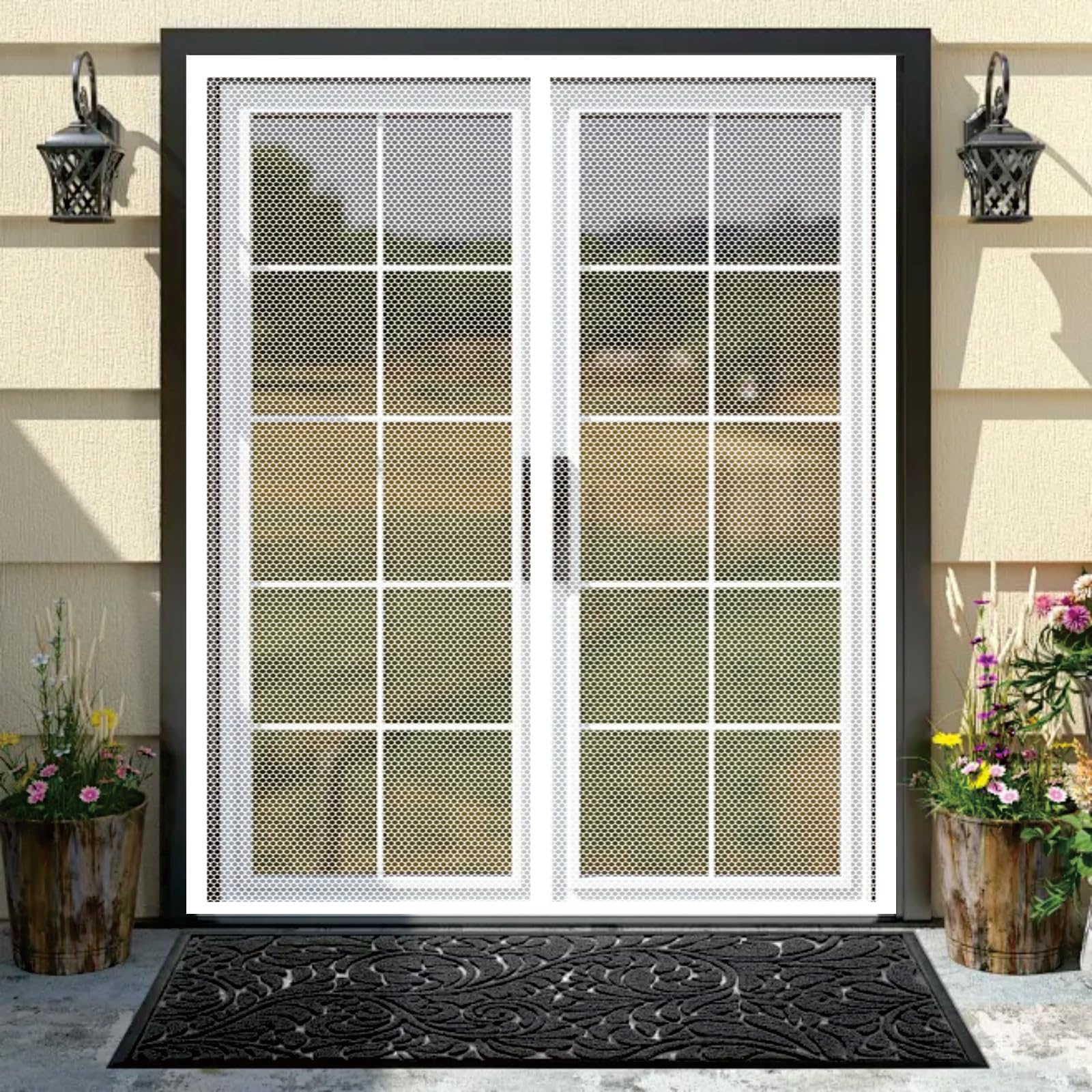 Moustiquaire anti moustique 110 x 155 cm sans perçage pour patio