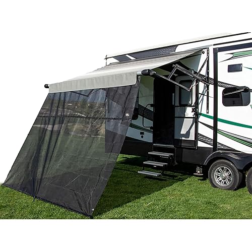 CAREFREE 701908ACD Black 19' x 8' Drop RV Awning EZ ZipBlocker