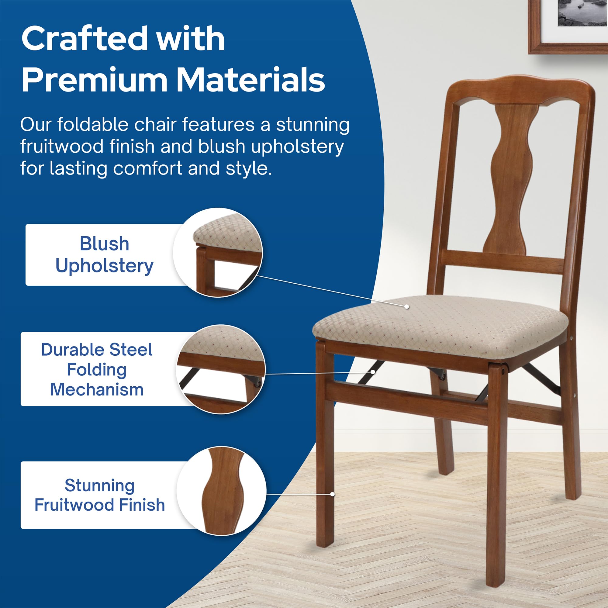 Amazon.com: Stakmore Queen Anne Folding Chair Finish, Set of 2