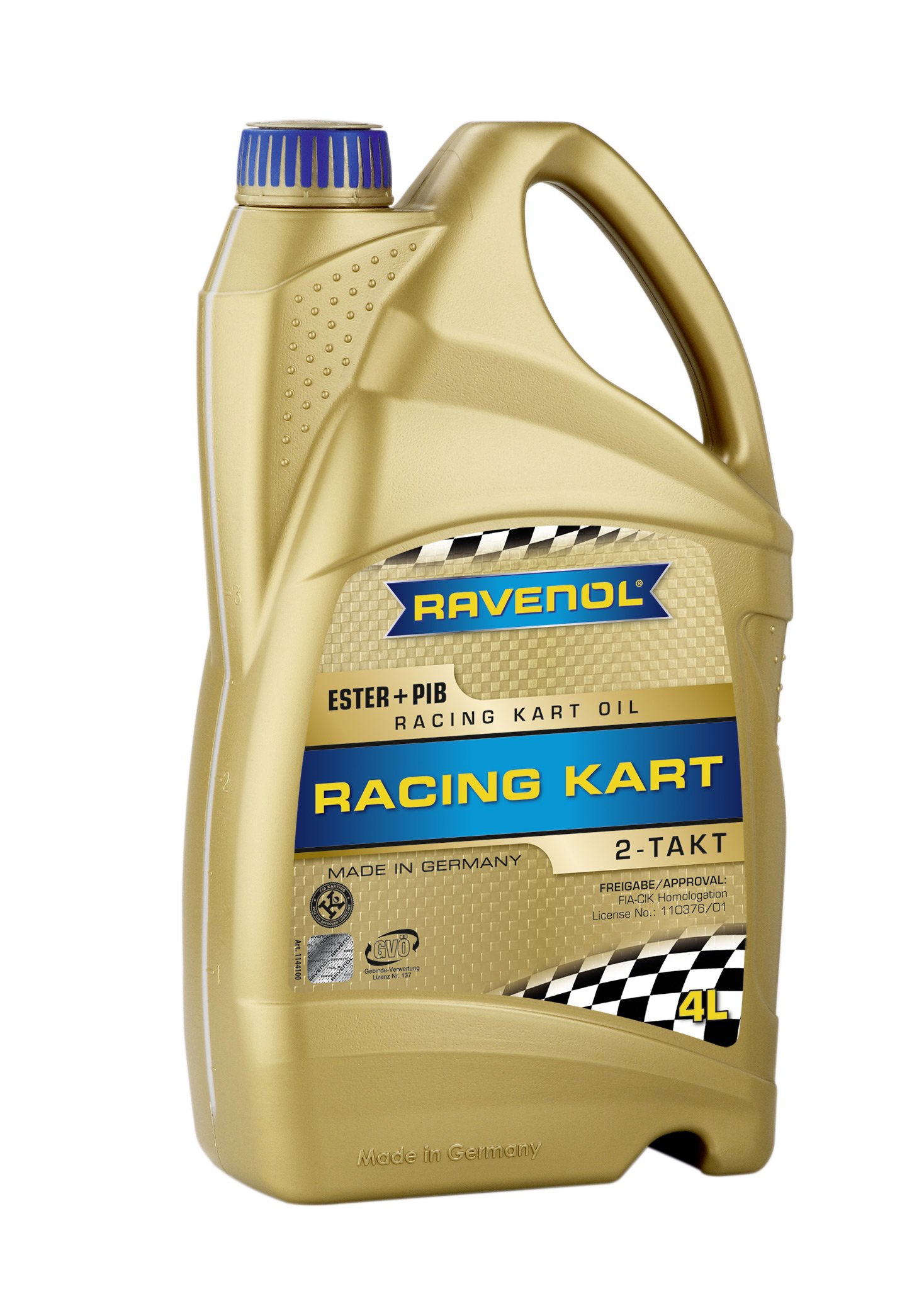 Aceite RAVENOL Racing Kart 2T - 4 L | Lubricante de competicion para motores de dos tiempos | Totalmente sintético