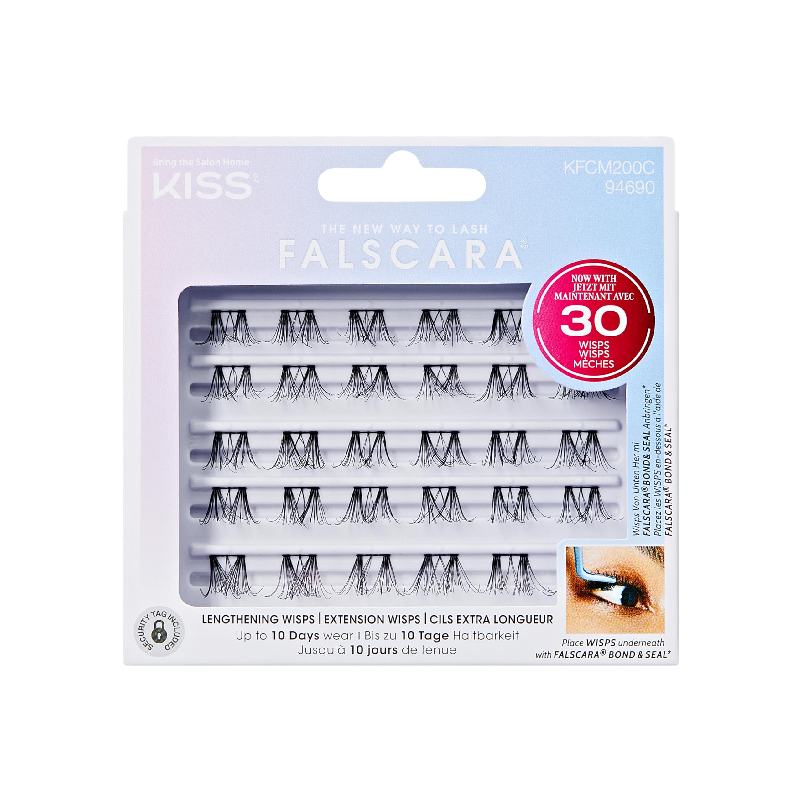 FALSCARA Collection DIY Eyelash Extension Multipack, Feather-Light Eyelash Fibres, 30 10 mm - 14 mm Extension Wisps, Natural Volume - Natural Wispy Wisps