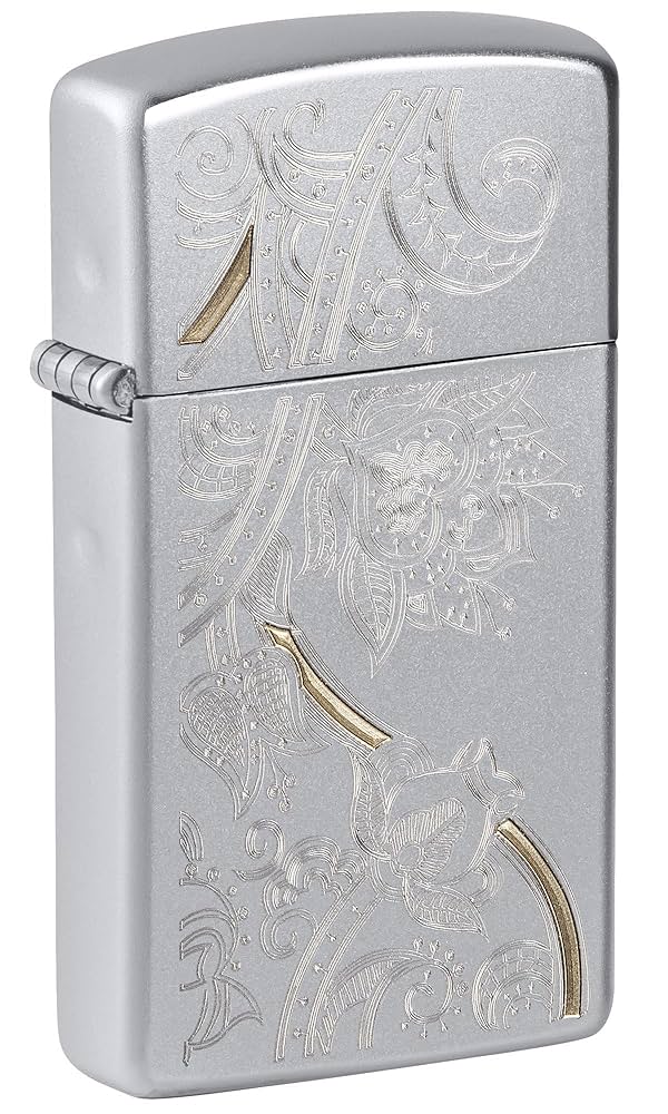 パラッポベンゴ Amazon.co.jp: Zippo Lighter:スリム、刻印花柄-サテンクローム