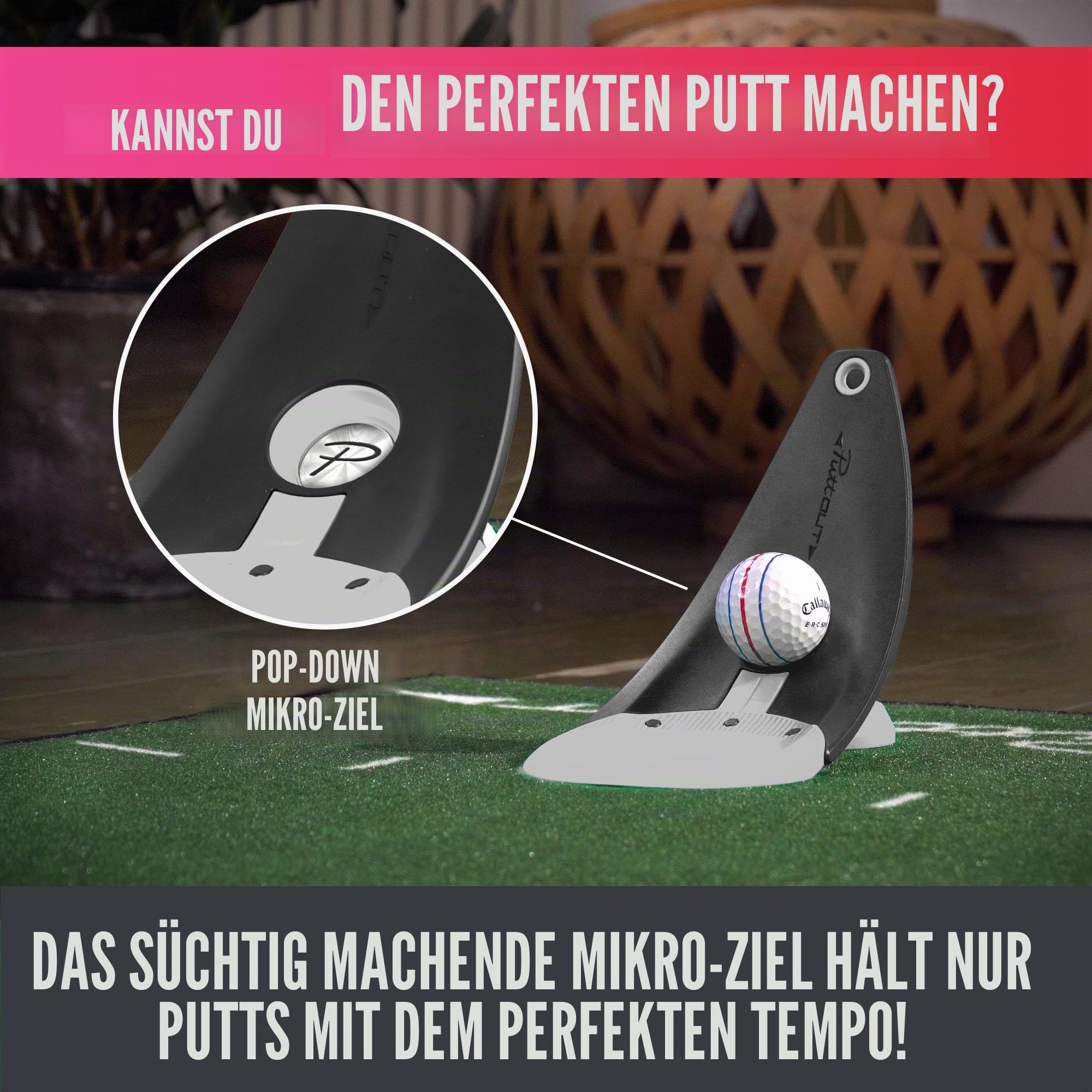 PuttOut Hochwertiger Puttertrainer, perfekt für Ihren Golf