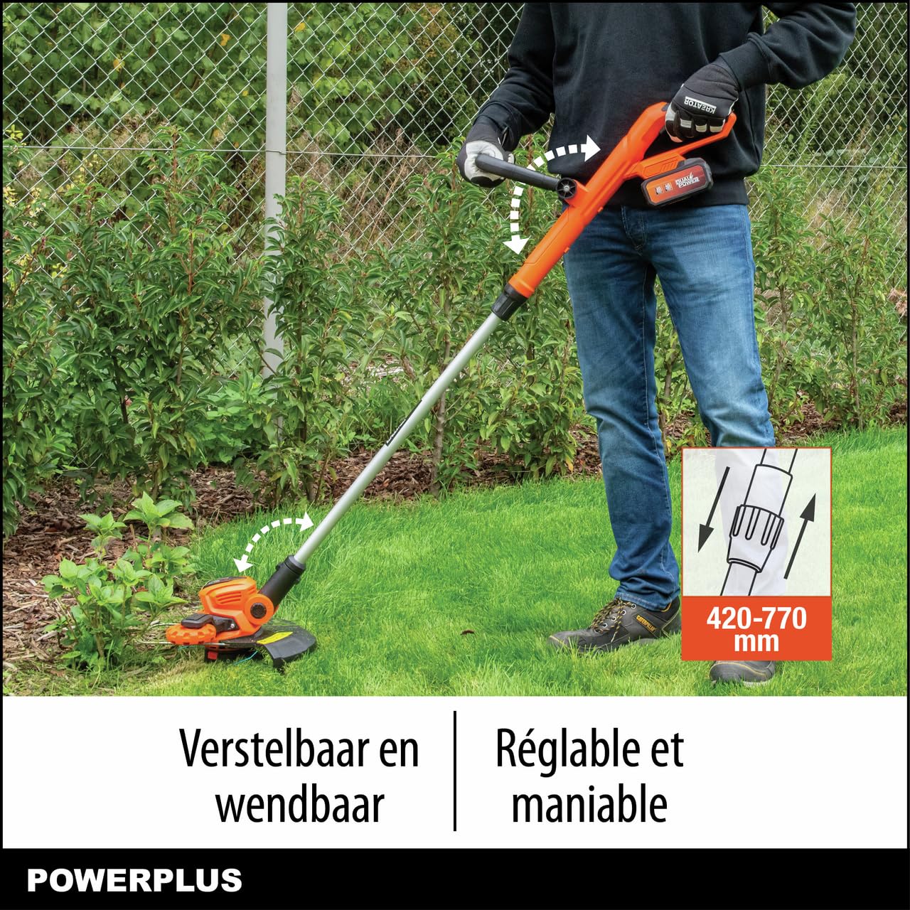 PowerPlus POWDPG7546 POWDPG7546 - Cortabordi, 40 V, 300 mm (Sin Batería)