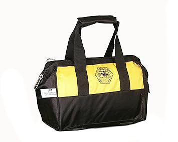 PAHAL Tool Bag with Multipurpose Tool Storage | Durable Nylon Water Resistant Bag | 12 Inch Bag for Electricians Plumbers & Technicians | Tool Organiser | For all Hand & Power Tools Yellow Black