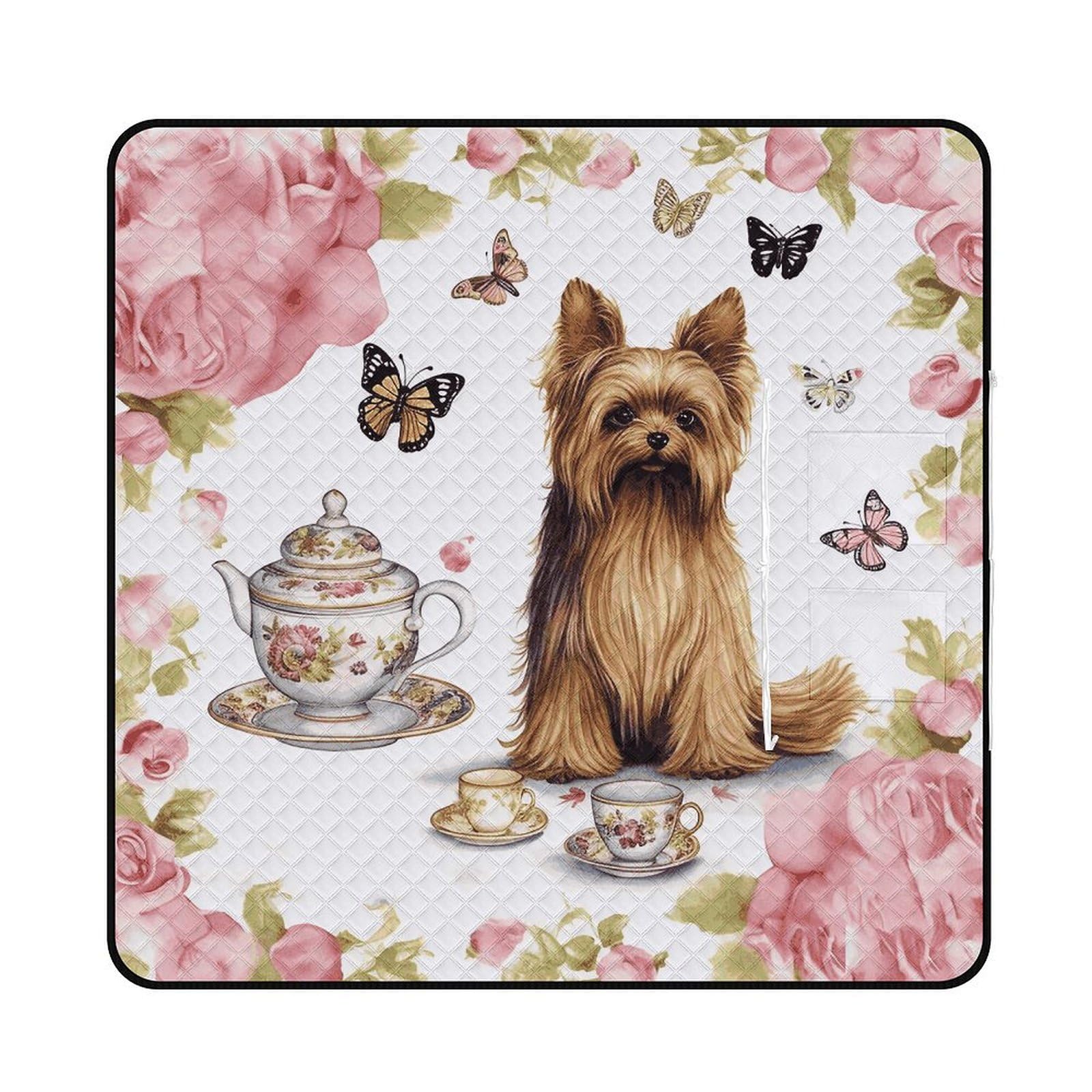 Couverture de plage Yorkshire Terrier pour vos pique-niques confortables en plein air
