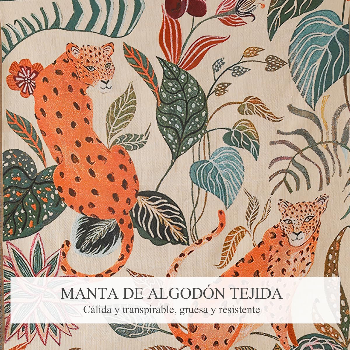LumiSyne Manta De Doble Cara Manta De Algodón Tejida con Borlas Selva Estilo Bohemio Tapiz Mantón Decorativa Mantas para Sofá Cama Silla Camping Manteles Alfombra 160x130cm