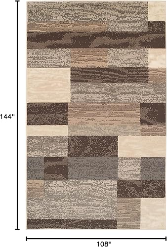 Miniatura 2 de SUPERIOR - Alfombra de área para interiores, respaldo de yute, decoración moderna geométrica, dormitorio, oficina, sala de estar, entrada, suelos de