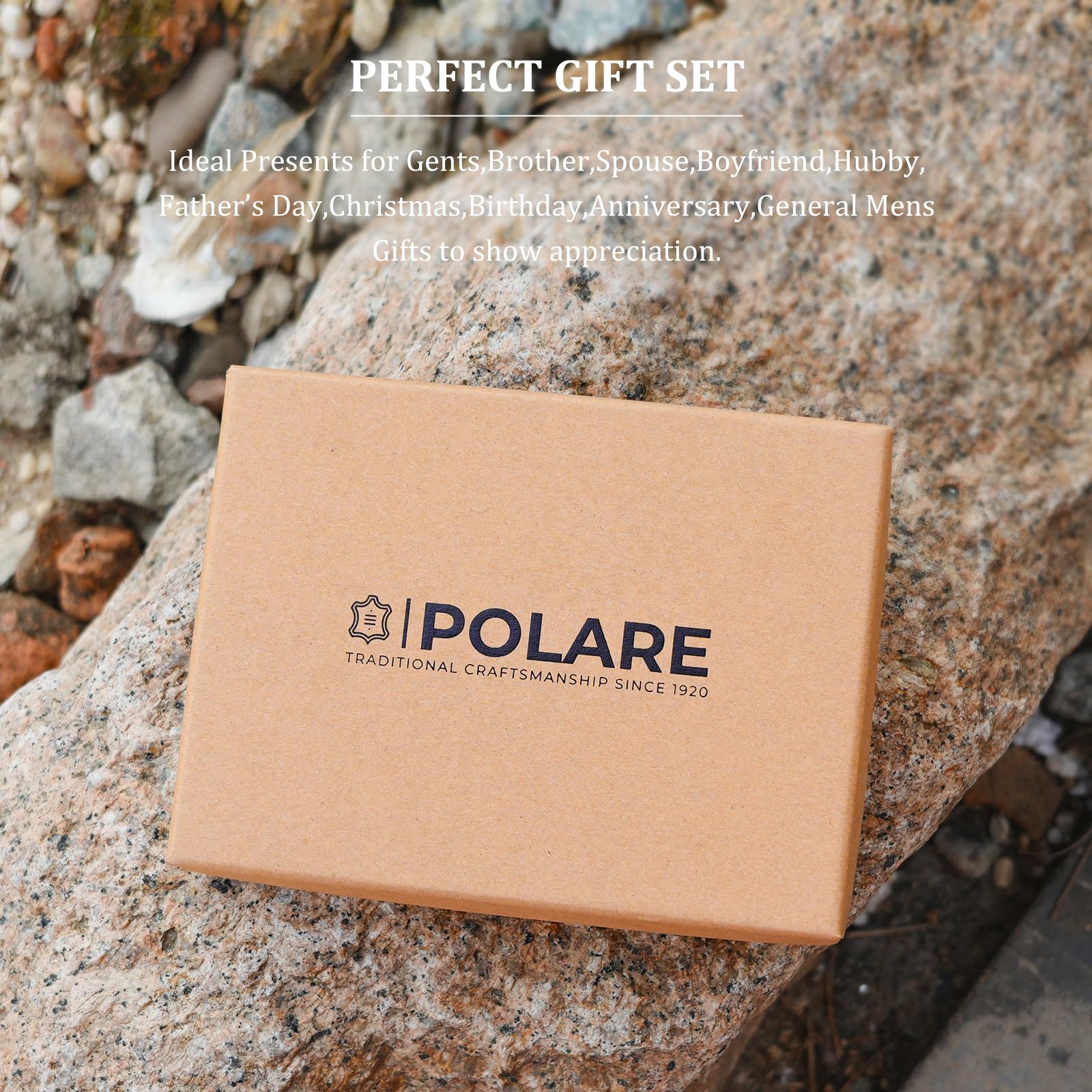 Polare - Cartera de Piel de Grano Completo para Pasaporte con Bloqueo RFID, Funda Plegable Suave con Cremallera YKK