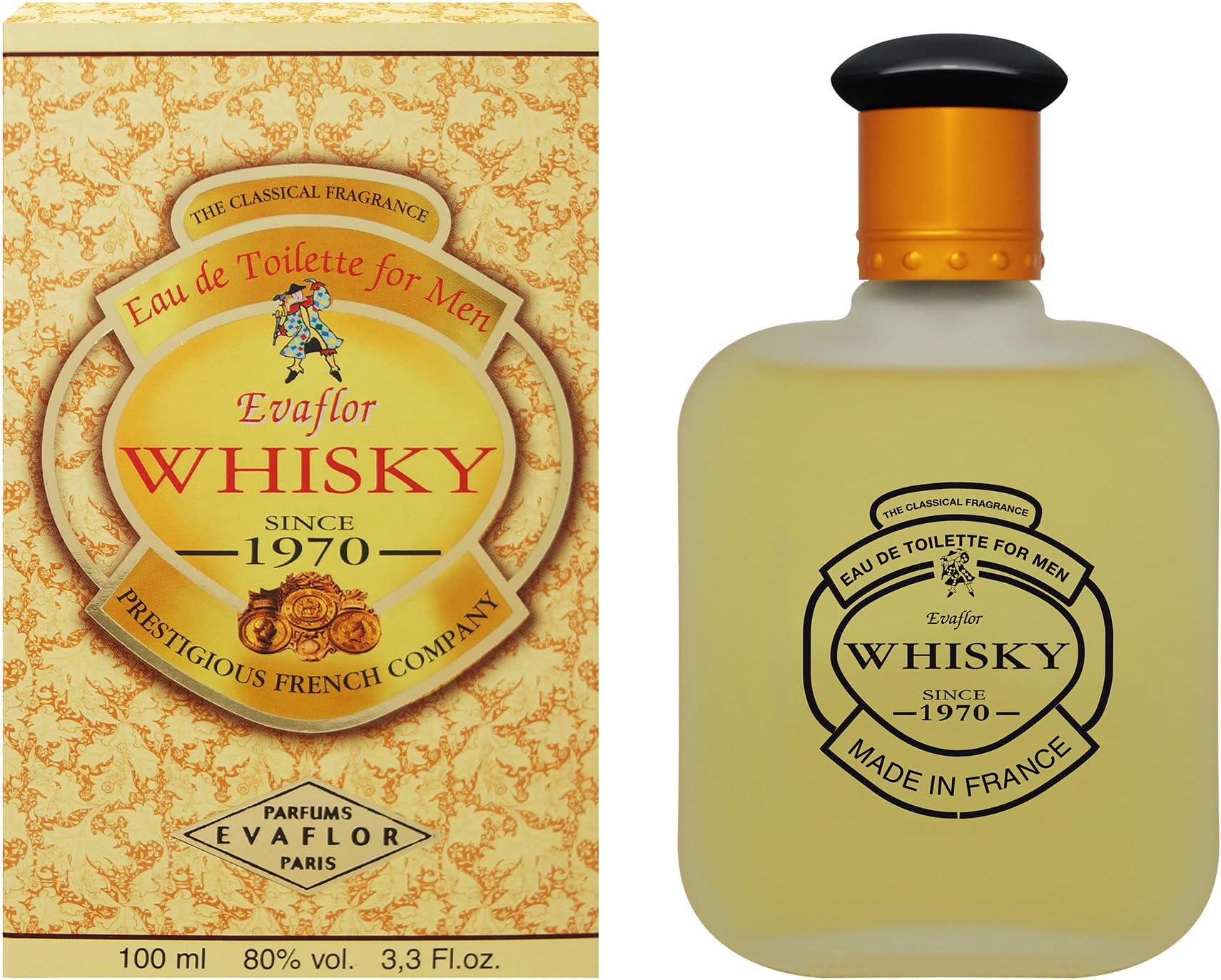 WHISKY FOR MEN Eau de Toilette – Elegant and Magnetic Scent with Pineapple, Lavender and Sandalwood – For the Sophisticated Yet Effortless Man – Made in France – 3.4 Fl Oz