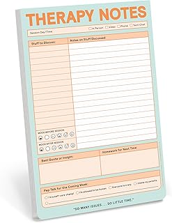Knock Knock Therapy Notes Pad: Record Stuff to Discuss in Therapy + Session Notes & Discussion, 6 x 9-Inches, 12645