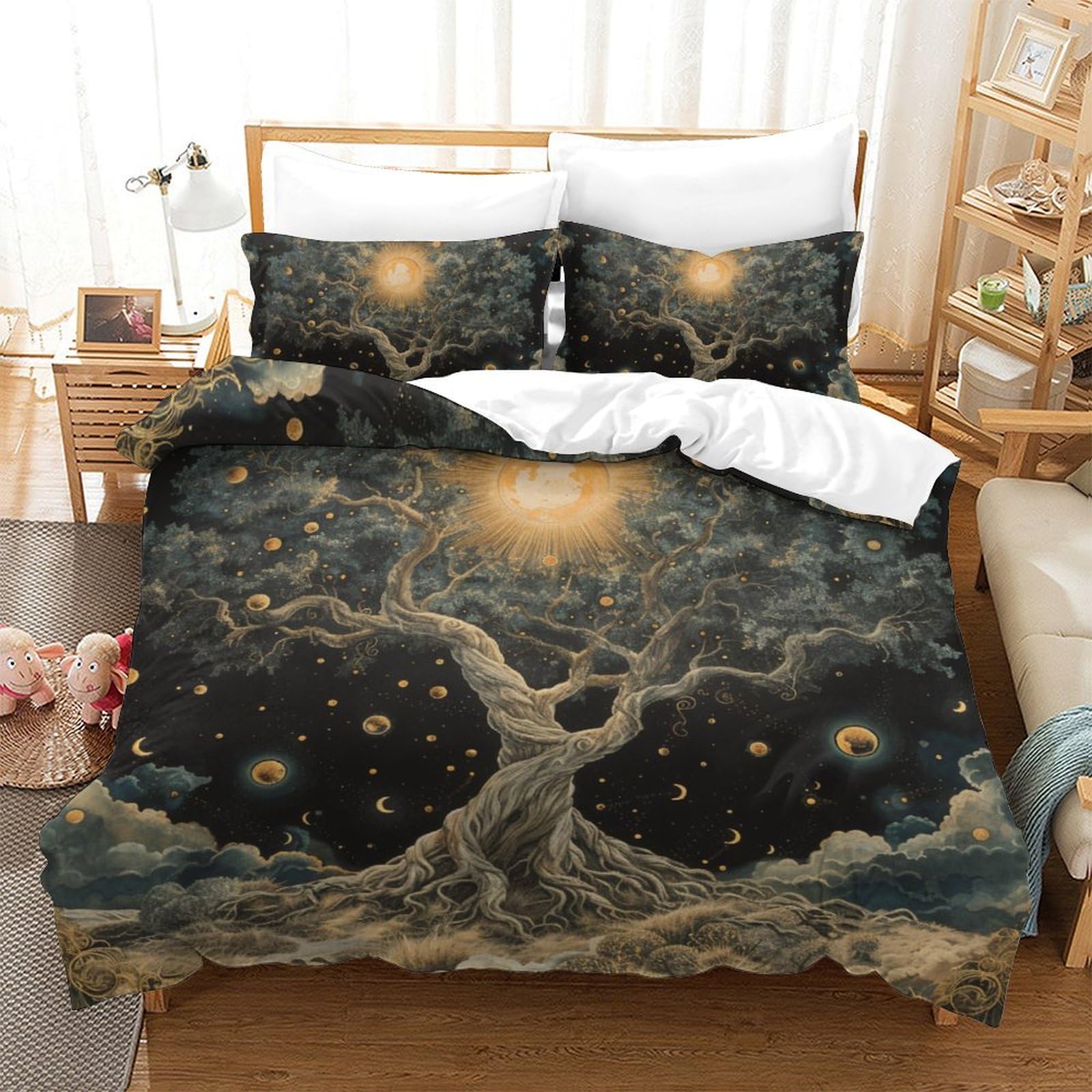 L'arbre de vie parure de lit en microfibre infroissable pour résoudre le calvaire du repassage