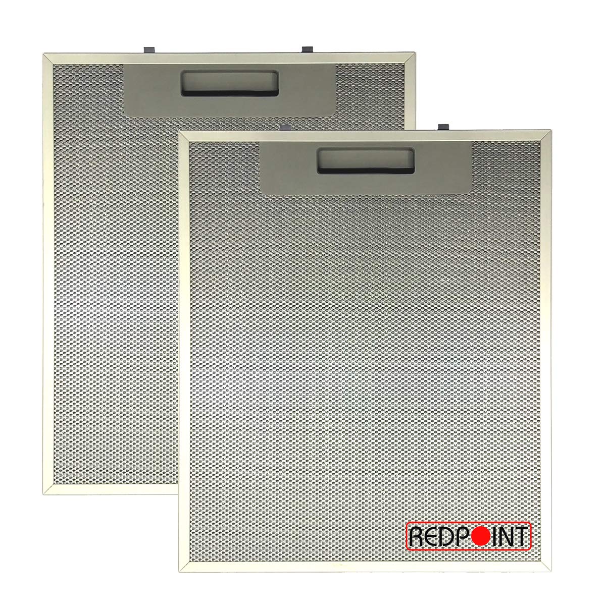 REDPOINT® Kit de 2 filtros de aluminio para campanas 253 x 300 x 8 mm - Adaptable: Faber 1330018480/133.0018.480