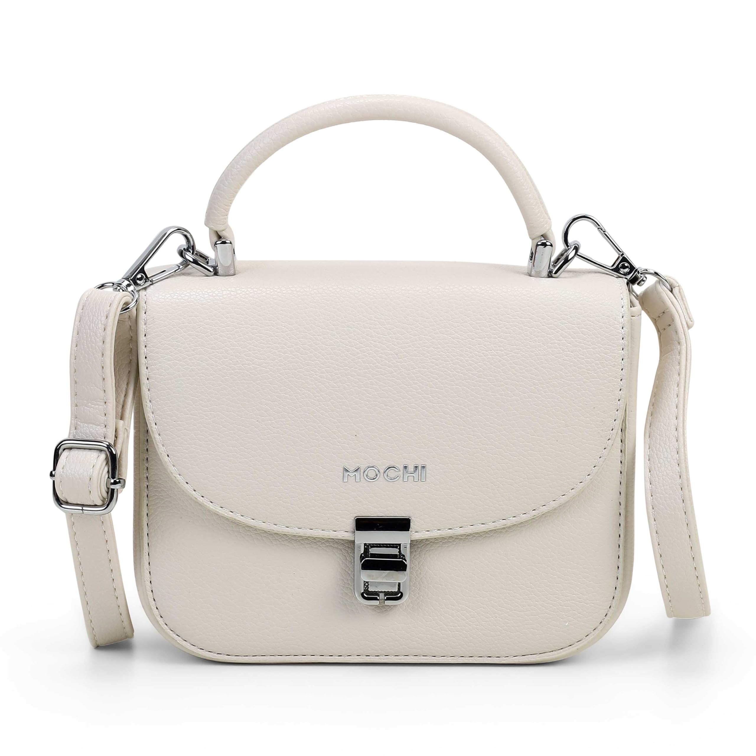 women casual pu hard body lock closure solid sling bag