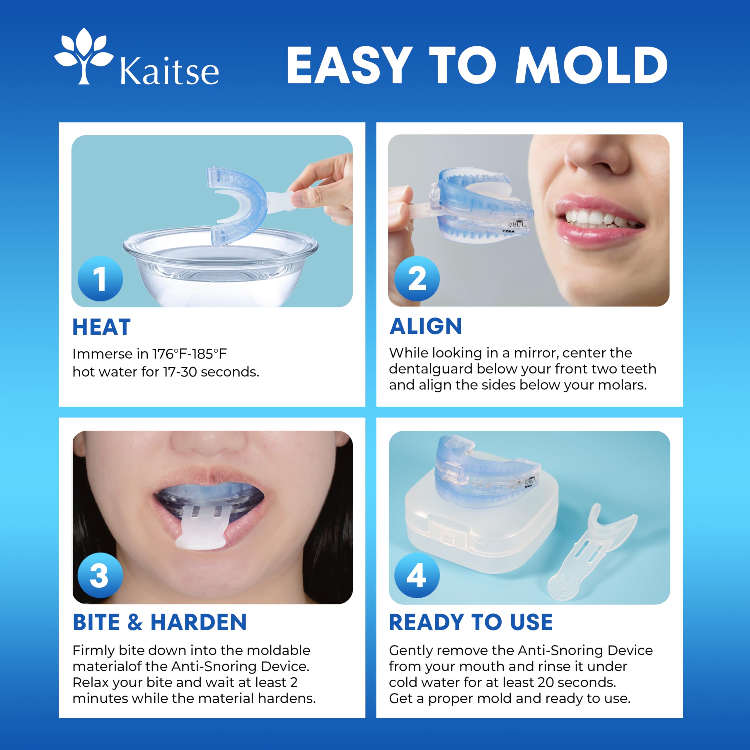 anti snoring devices for sleep: Reduces Snoring by 87% All-Night - 1-6mm Jaw Advancement Anti-Snore Mouthpiece - Comes with Travel Case Latex-Free — view 5