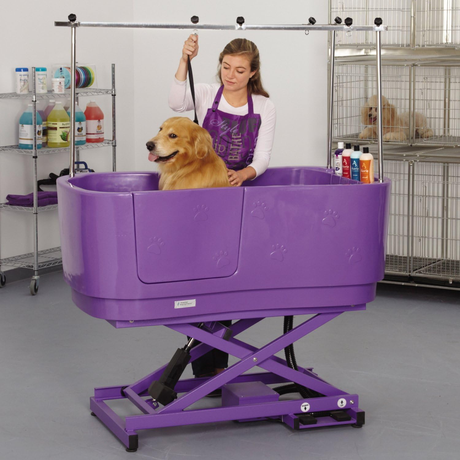 Master Equipment Poly Pro Lift Grooming Tub, Purple