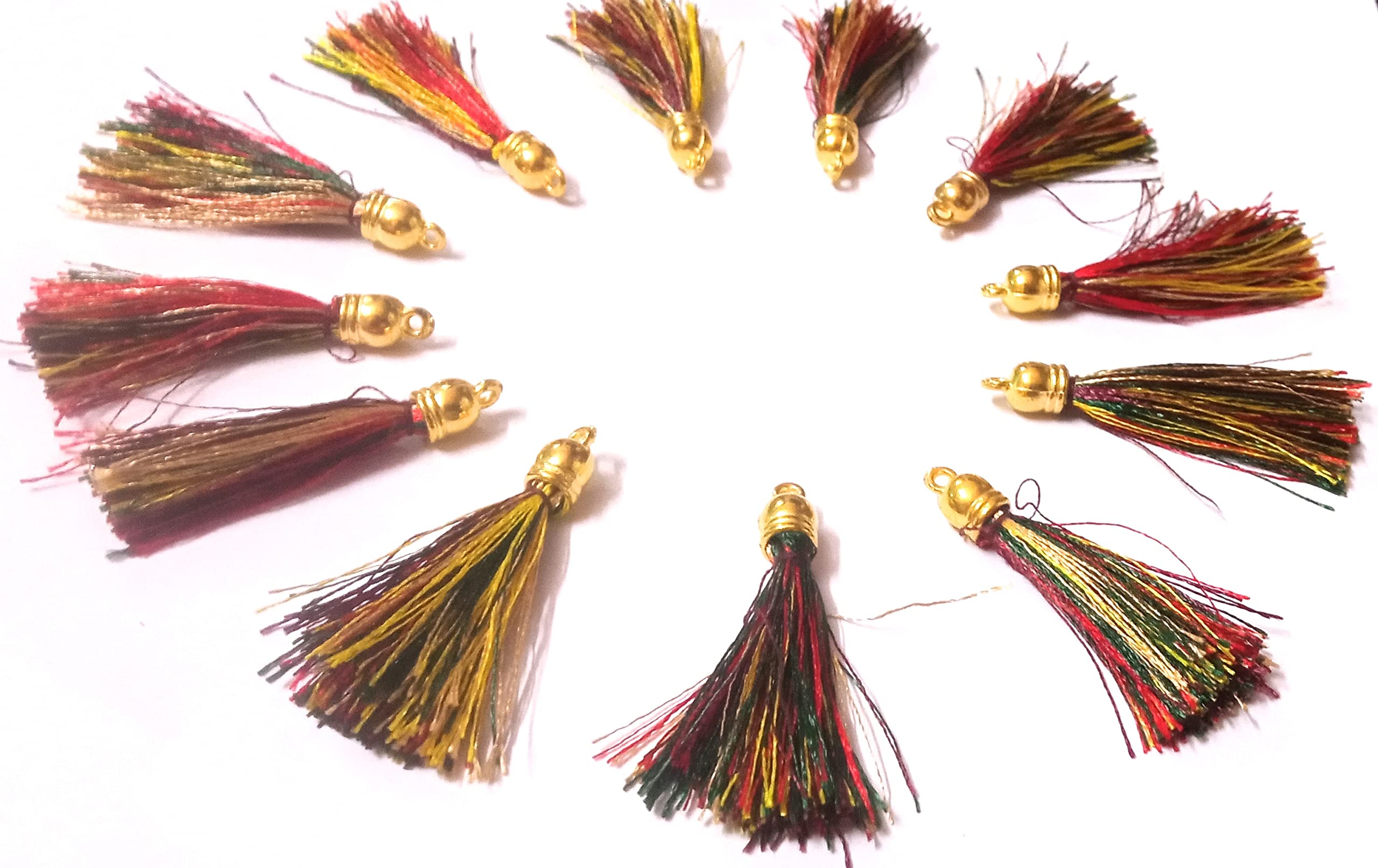 Tassels, hangings, kuchulu for Sarees, Silky Thread Tassel Charms for Craft Good for You to DIY Bracelets, Necklaces, Earrings or Bags Cellphone Decor Pendant Pack of 10 pcs (Multi Color) (B09SQ8WQ3K) Amazon Price History, Amazon Price Tracker