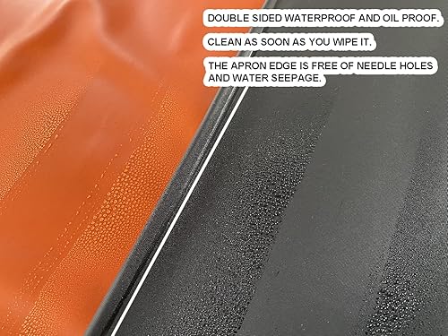 Miniatura 8 de ETBOL Delantal de vinilo resistente a los químicos, delantales de PVC unisex de tamaño grande para lavavajillas, aseo de perros, jardinería,