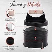 Vista 4 de Autumn Alley Juego de accesorios de baño rústicos, dispensador de jabón negro de granja, soporte para cepillos de dientes negro mate, 2 tarros