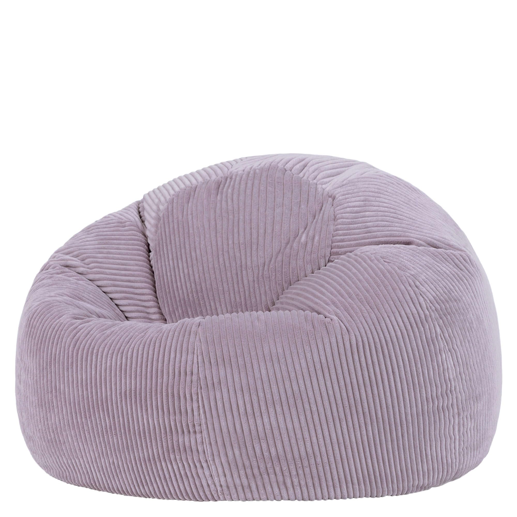 icon Kingston Cord Bean Bag, Lilac, Large Adult Bean Bag Chair with Filling Included, Comfy Chair, Living Room Furniture, Bedroom Furniture