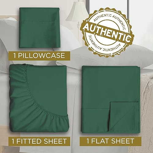 Miniatura 7 de Juego de sábanas de microfibra ultrasuave de 1800 hilos, doble cepillado, bolsillos profundos, ajuste fácil, sin arrugas, cómodo, juego de 3 piezas,