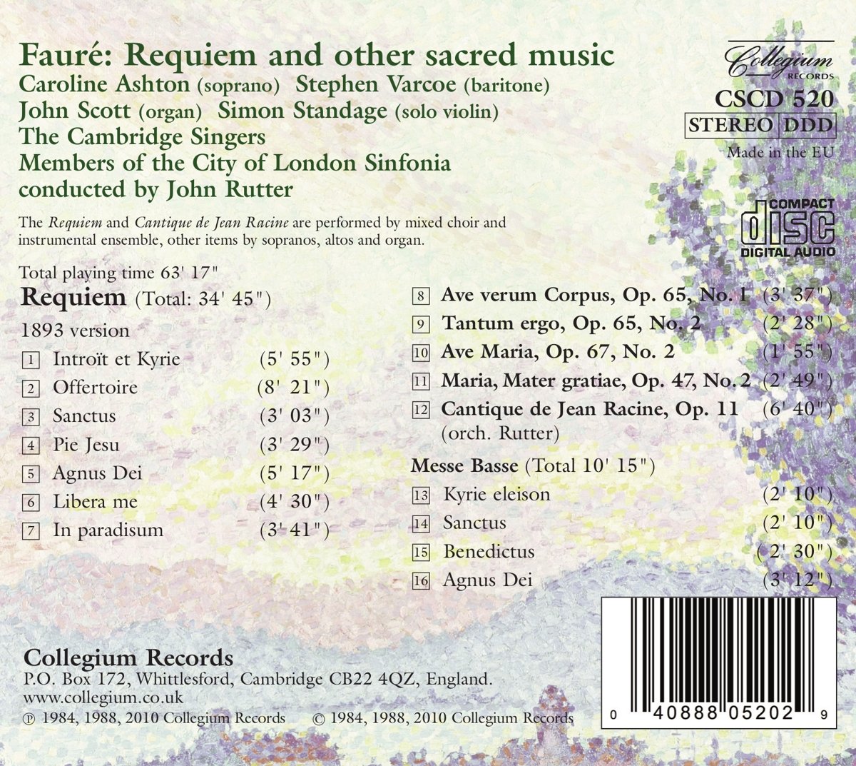 Requiem and Other Sacred Music