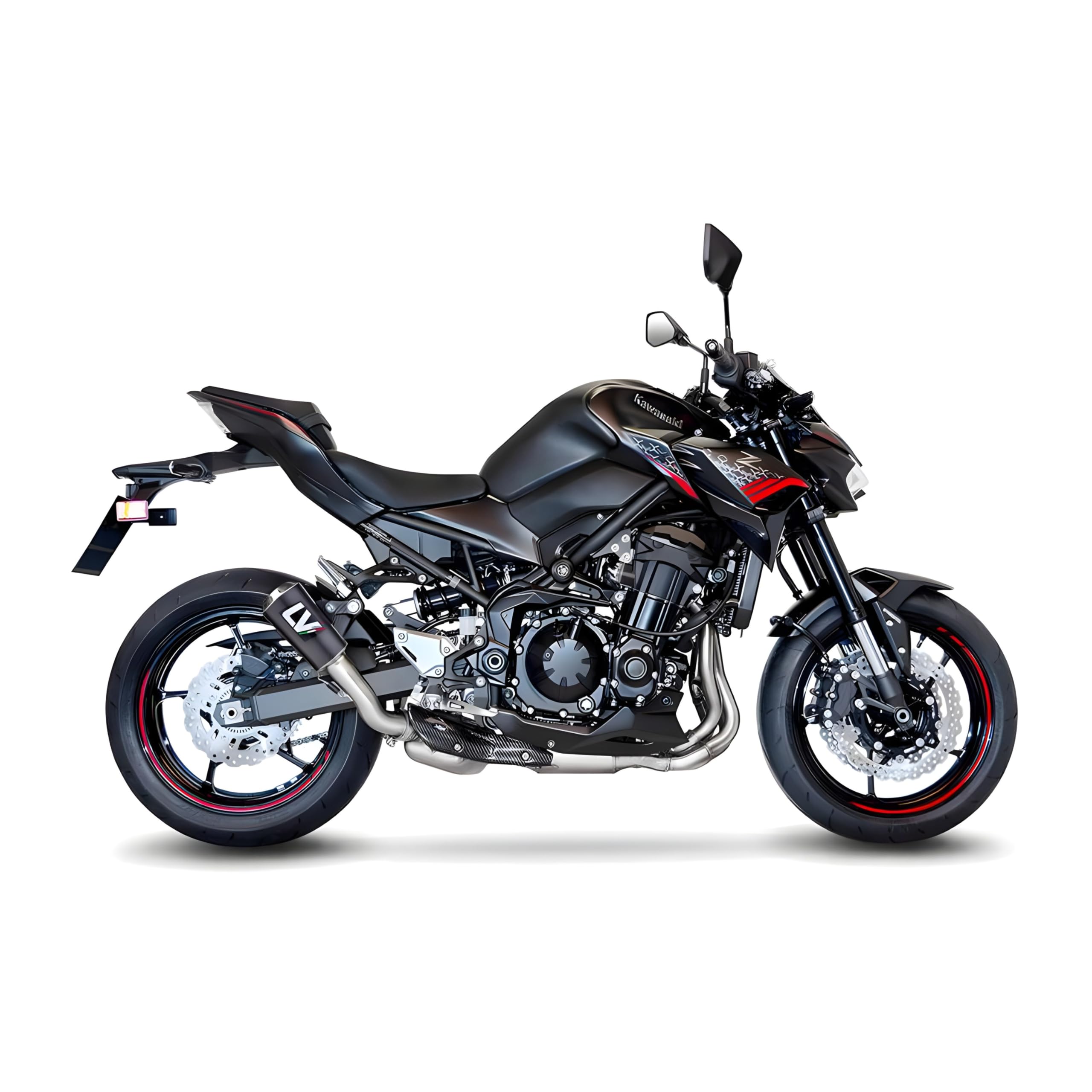 Endschalldämpfer LeoVince SLIP-ON LV-10 mit Zulassung, Carbon, Edelstahl Kappe für Kawasaki Z 900