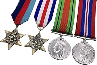 Replica 1939/45, France and Germany Star, Defence Medal and 1939/45 War Medal, World War Two