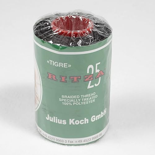 Miniatura 2 de Hilo Ritza 25 Tiger de 0.039 in - Hilo de poliéster trenzado - Encerado para coser a mano de cuero - Fabricado en Alemania - Carretes sellados de