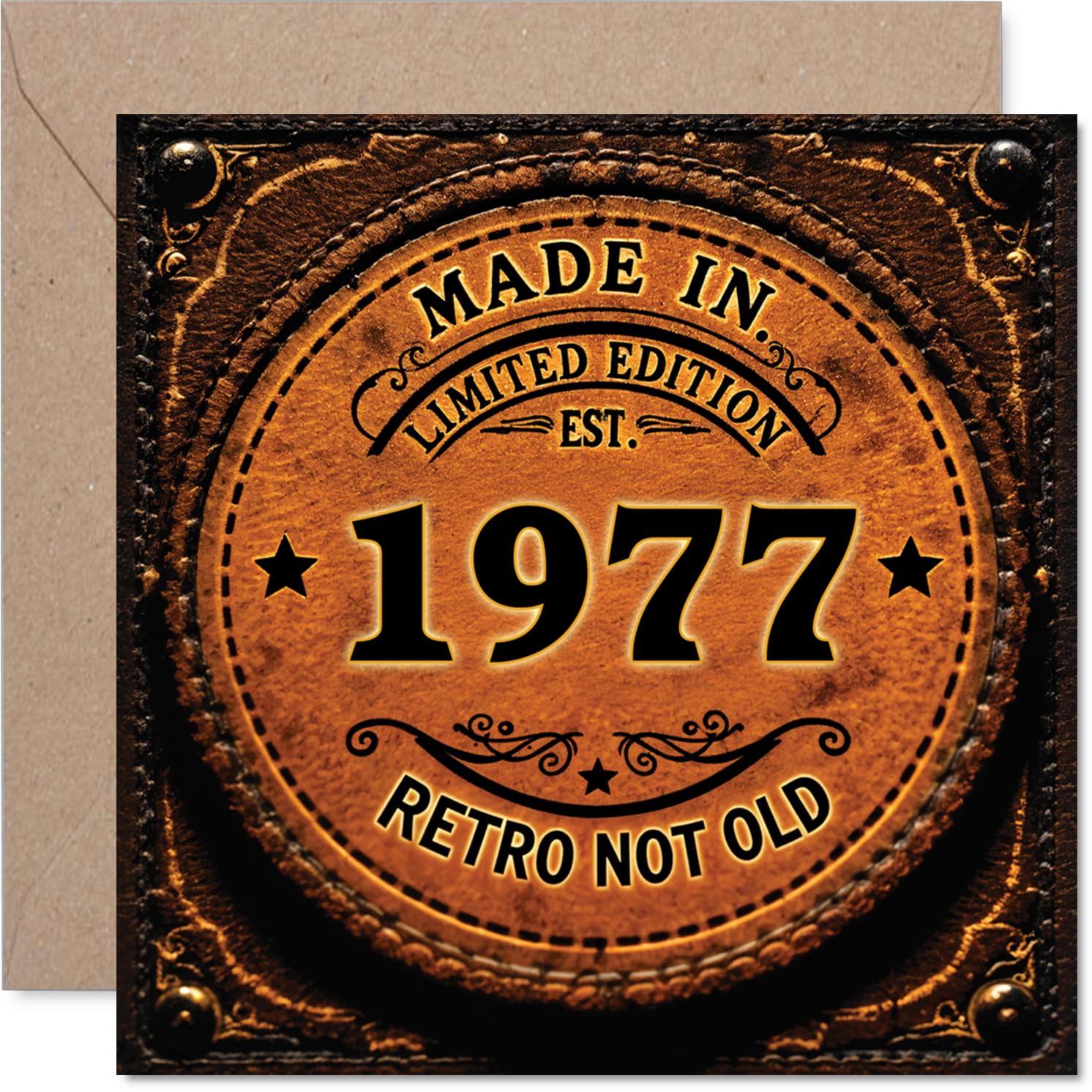 49th Birthday Card for Men Women - Retro Not Old - Happy 49 Birthday Cards for Colleague Dad Cousin Sister Wife Niece, 145mm Bday Greeting Cards