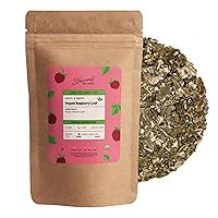 Vista 1 de Heavenly Tea Leaves Hoja de frambuesa orgánica, té de hierbas de hojas sueltas, 4 onzas (aprox. 50 tazas de té) - Propiedad de mujeres, hierba