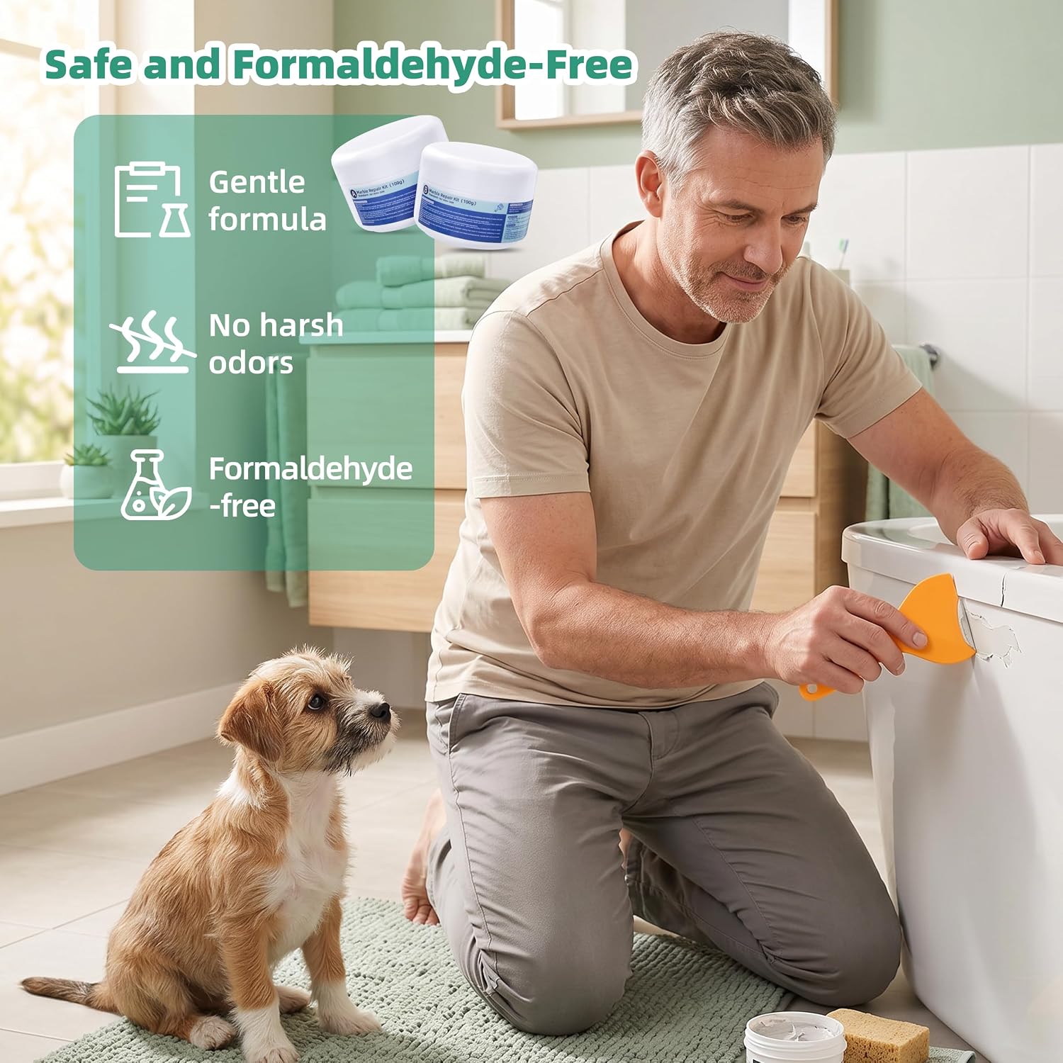 Tile and Porcelain Tub Repair Kit Strong Adhesion