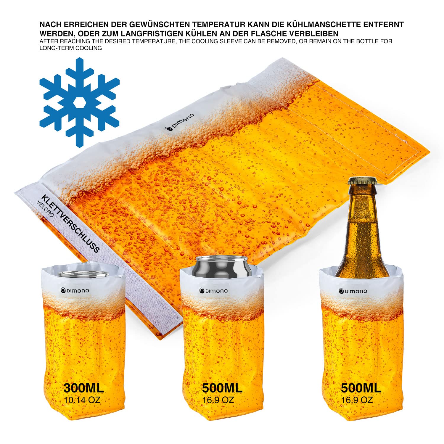 Enfriador de botellas Dimono® Enfriador térmico de champán para vino espumoso, vino y co. (Manguito de refrigeración)
