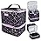 SAVILAND Nail Polish Organizer Bag: PU Leather Nail Kit Organizer Holds 30 Bottles & Nail Lamp, Black Nail Supply Organizer Nail Polish Carrying Case Gel Nail Organizers and Storage Box for Nail Tech