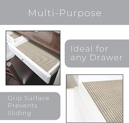 Miniatura 5 de Smart Design - Forro clásico para estantes y cajones, 12pulgadas x 20pies, no adhesivo, con agarre fuerte, protege y personaliza la organización y