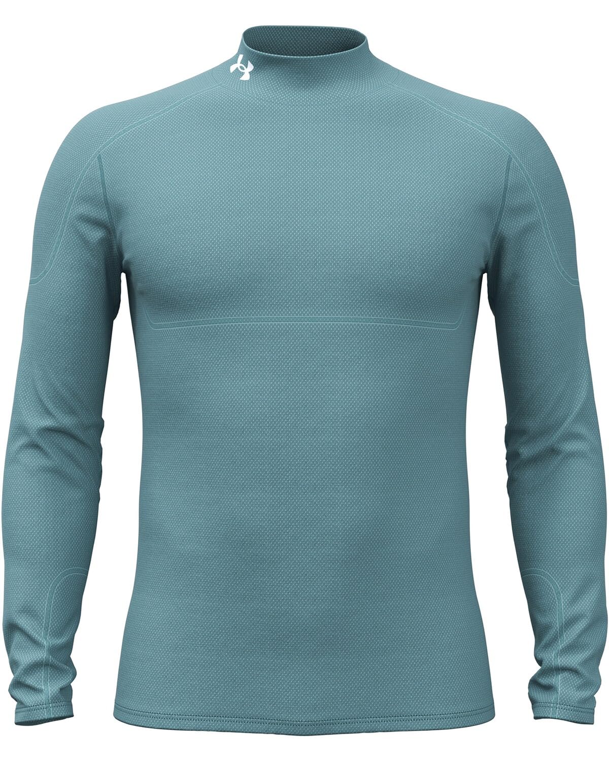 Cold Weather Grid LS Mock Erkek Uzun Kollu T-Shirt Jasper Blue/Serpentine/White