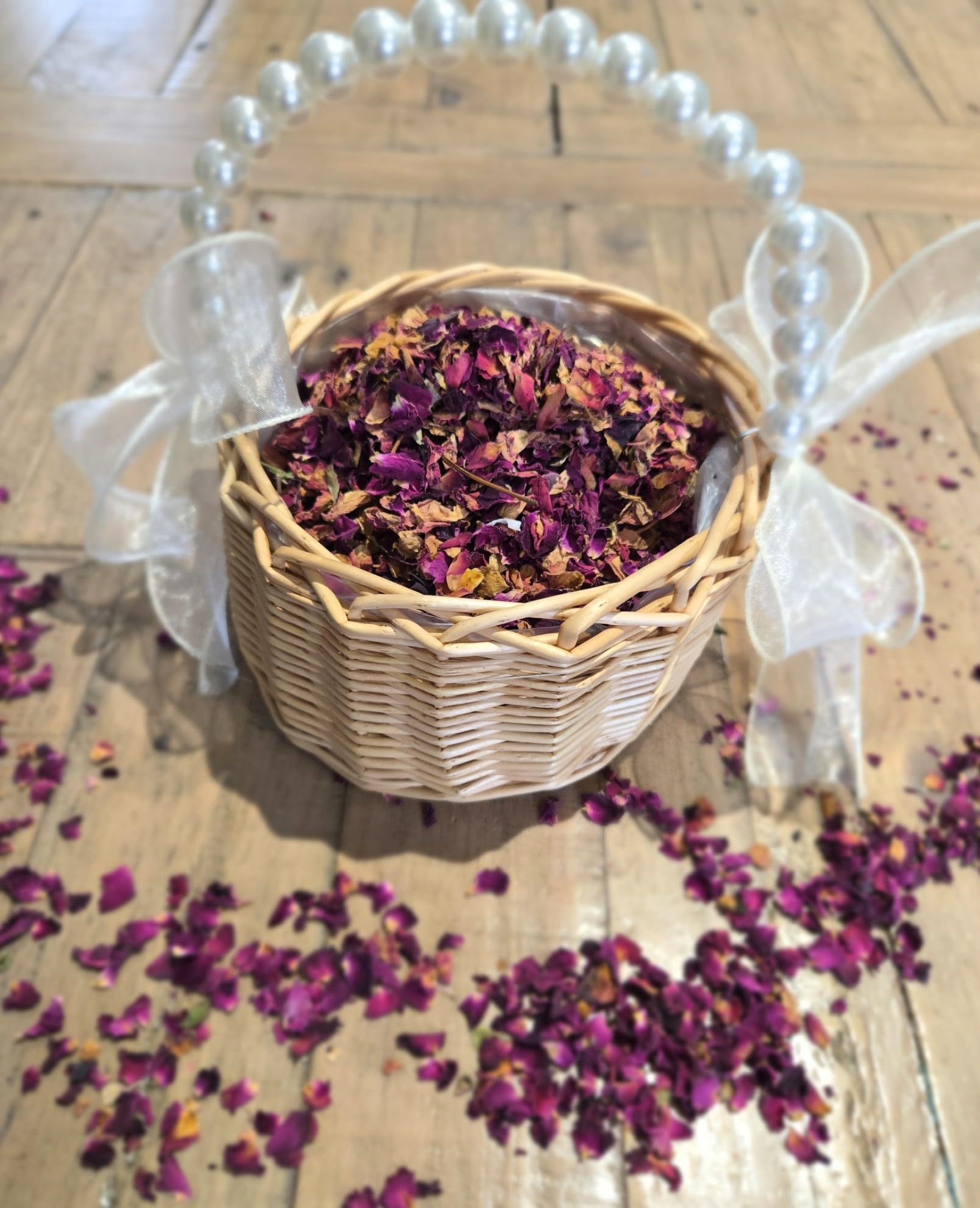 70 sacchetti di coriandoli pre-riempiti di petali di rosa per matrimoni, secchi naturali, in sacchetti di organza, coriandoli biodegradabili per ospiti e cerimonie
