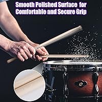 Vista 6 de Antner 3 pares de baquetas de madera de arce 7A para niños y principiantes