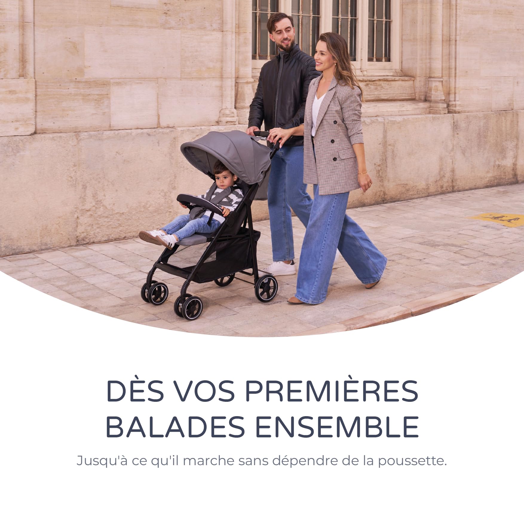 Ms BabyWorld – Poussette STREET – Poussette légère pour bébé | De la naissance jusqu'à 36 mois ou 22 kg | Avec amortisseurs | Capote XXL | Inclinaison maximale