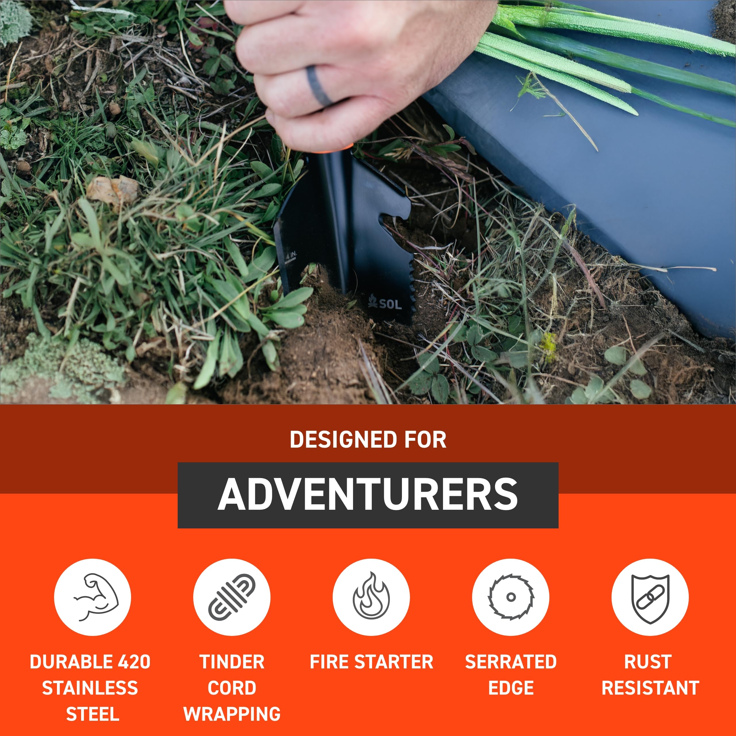 SOL Stoke Multi-Tool Shovel - Camping & Hiking -2 SOL Stoke Multi-Tool Shovel - Camping & Hiking -2
